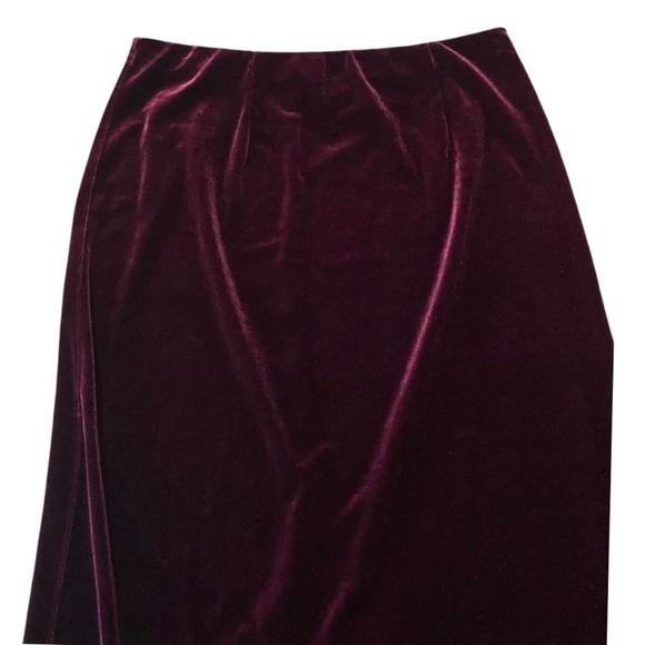 Vtg 90’s Purple Velvet Maxi Skirt Sz L Whimsygoth Fairy Grunge - Picture 6 of 7